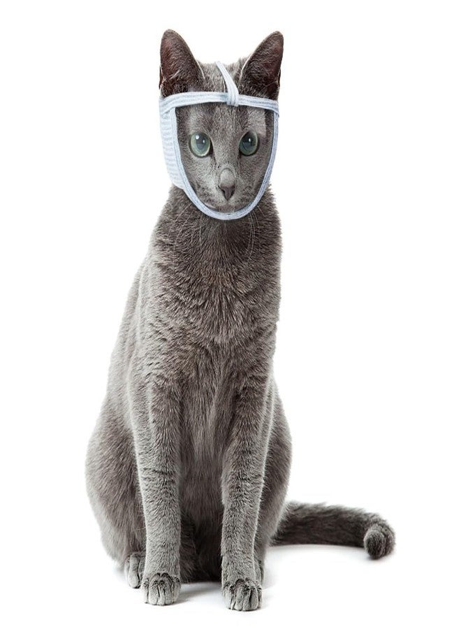 MiOYOOW Cat Muzzle, Breathable Cat Face Cover Transparent Anti Bite Face Protection for Nail Trimming Bathing - Image 1
